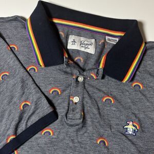 LGBT Penguin Rainbow Pride Polo Shirt  Men's XXL Short‎ Sleeve All Over Print